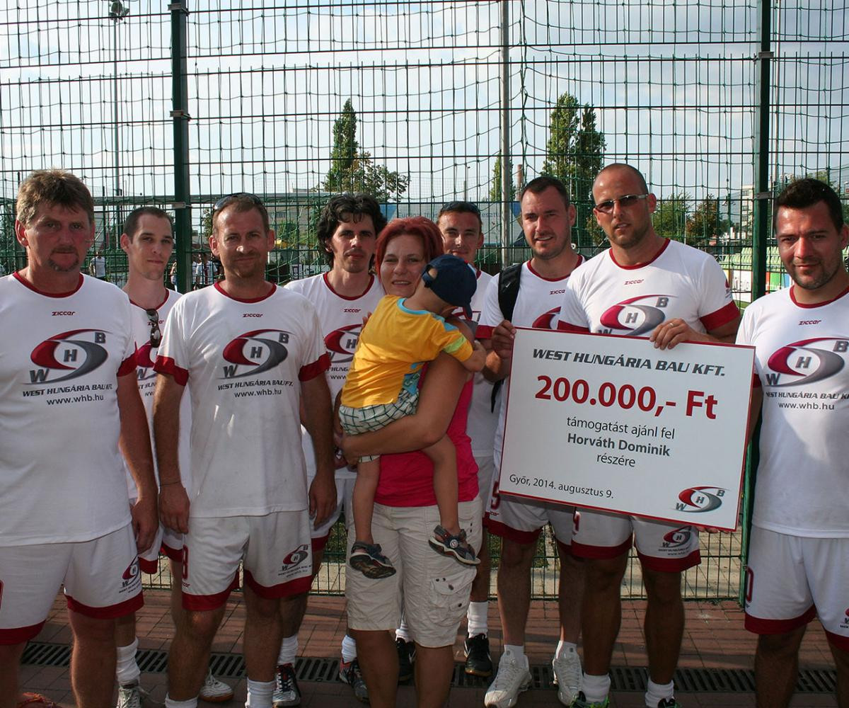 A WHB focicsapata részt vett a 2014.08.09-i jótékonysági Foci kupán Győrben
